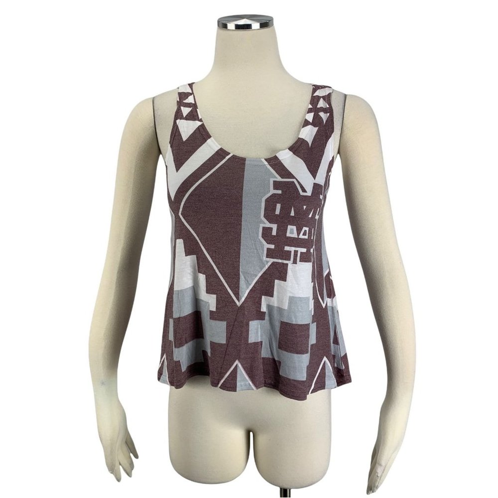 Mississippi State Small Tank Top Bulldogs Blue 84 Game Day Red White Grey